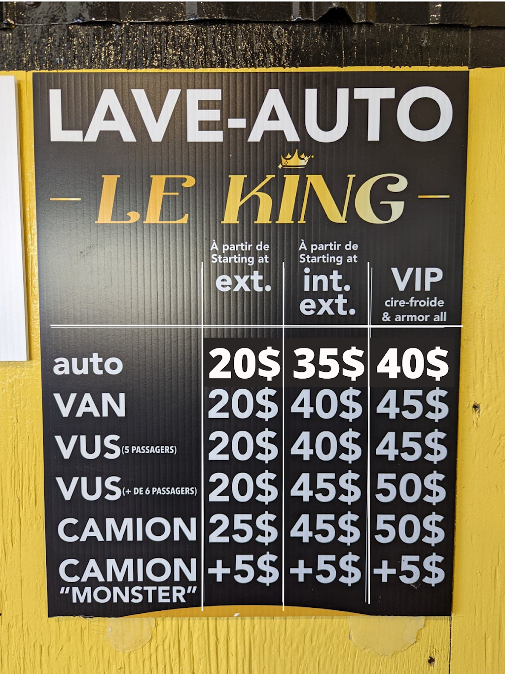 Lave auto Chateauguay - Le King | 81 Rue Principale, Châteauguay, QC J6K 1G1, Canada | Phone: (450) 507-1666