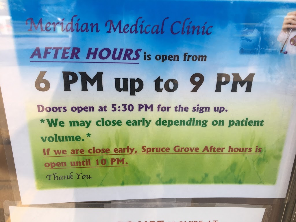 Meridian Medical Clinic | 4402 37 St #3, Stony Plain, AB T7Z 2A9, Canada | Phone: (780) 963-7800