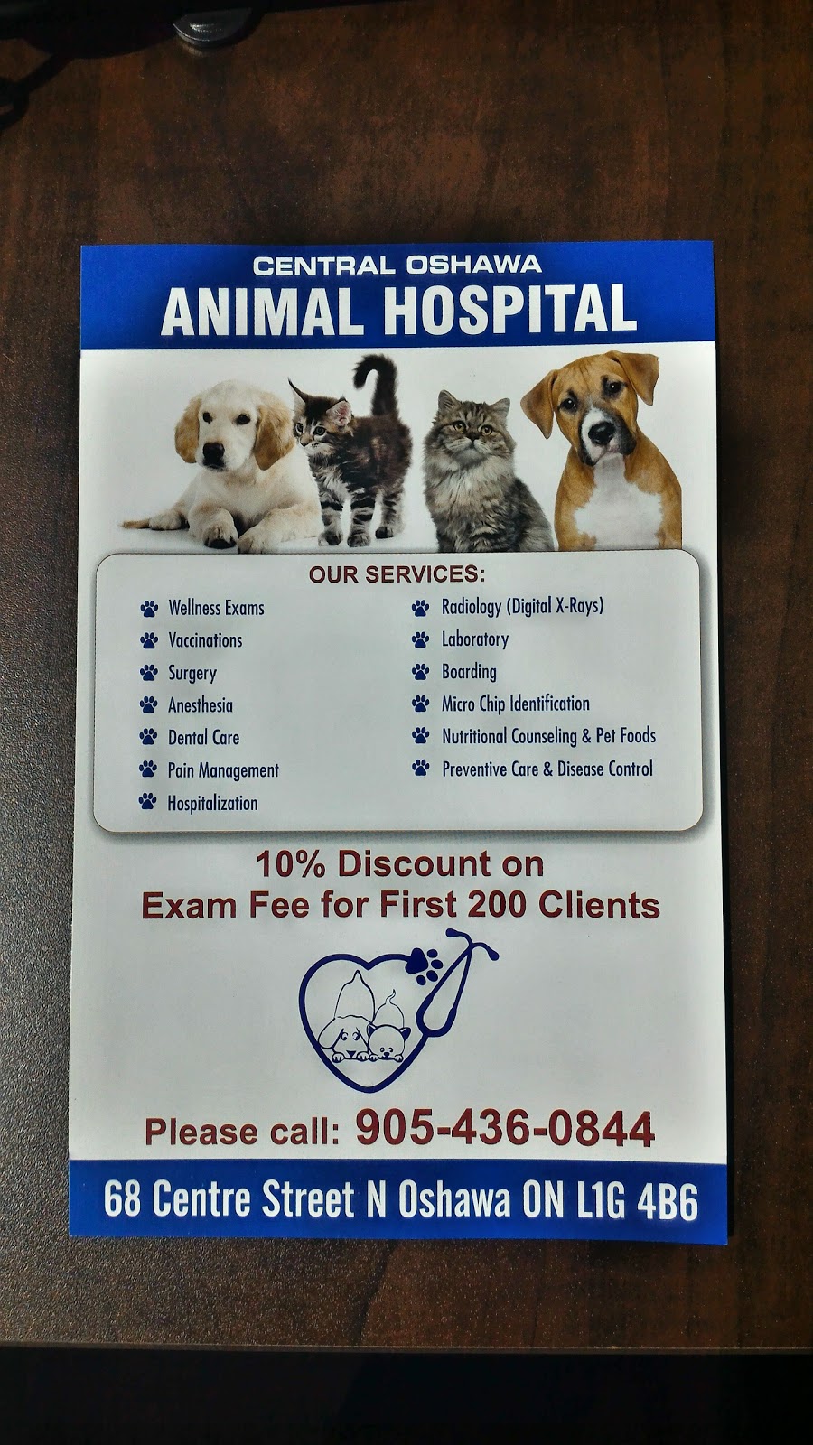 Central Oshawa Animal Hospital | 68 Centre St N, Oshawa, ON L1G 4B6, Canada | Phone: (905) 436-0844