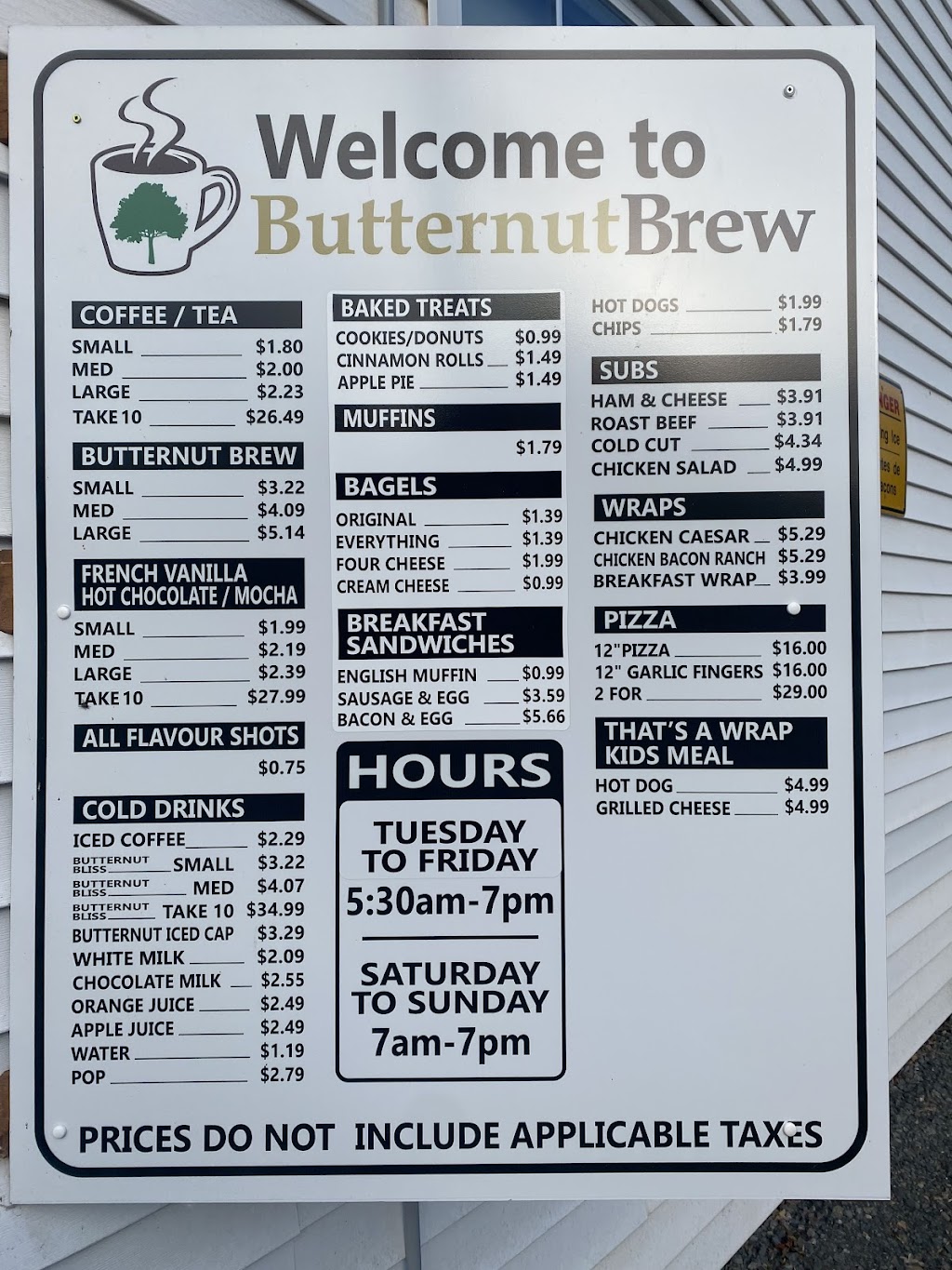 Butternut Brew | 4561 NB-880, Havelock, NB E4Z 5K7, Canada | Phone: (506) 534-2226