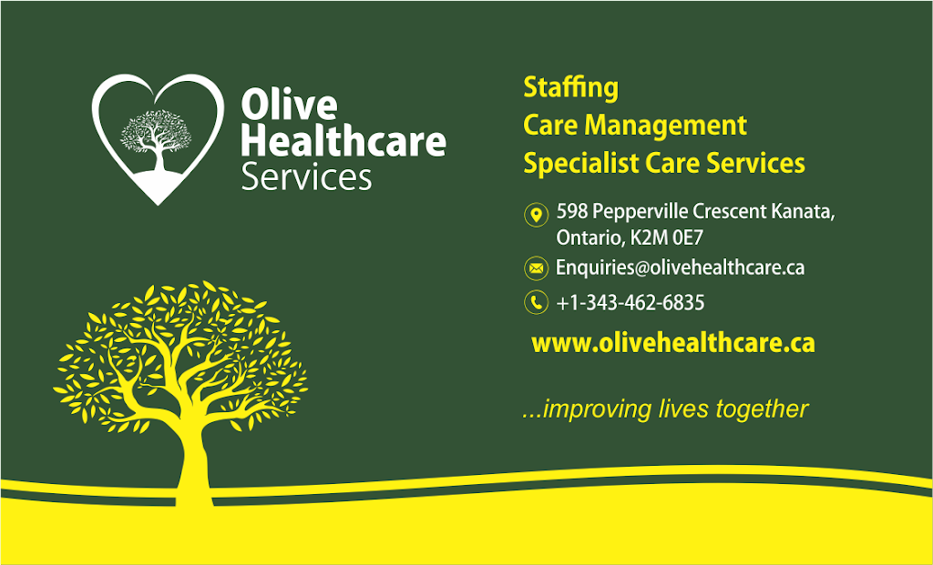 Olive Healthcare Services LTD | 598 Pepperville Crescent, Kanata, ON K2M 0E7, Canada | Phone: (343) 462-6835