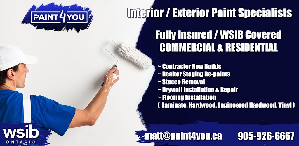 Paint4You | 1019 Roseheath St, Oshawa, ON L1K 2P9, Canada | Phone: (905) 926-6667