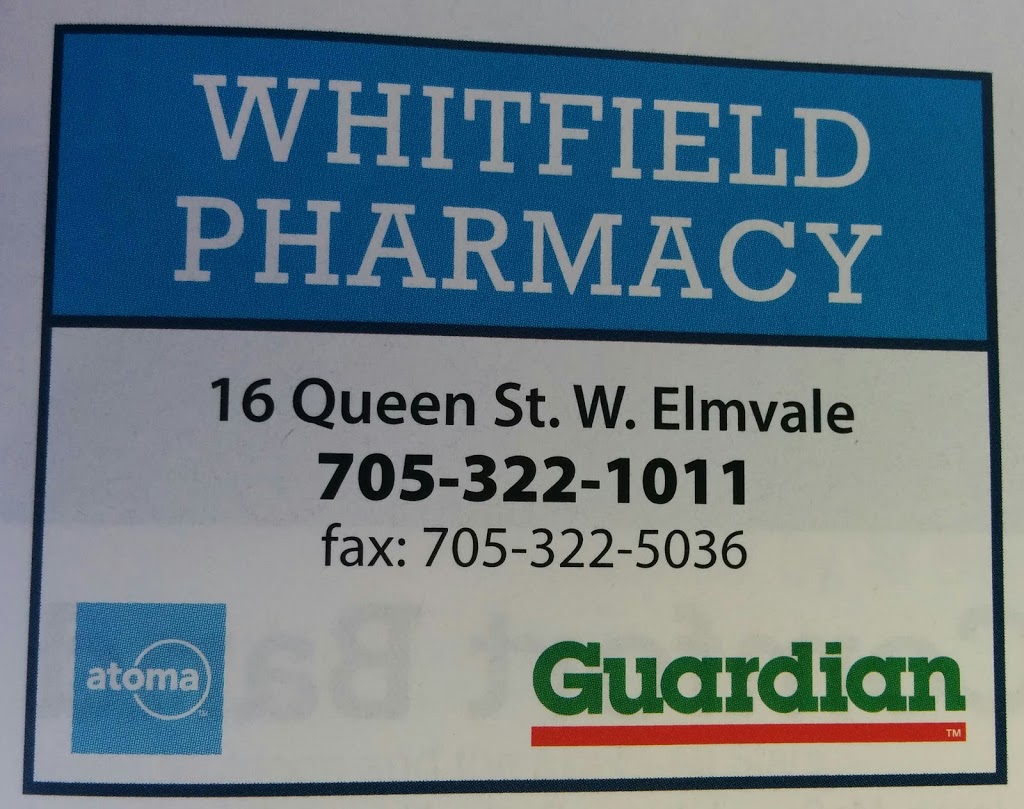Guardian - Whitfields Pharmacy | 16 Queen St W, Elmvale, ON L0L 1P0, Canada | Phone: (705) 322-1011