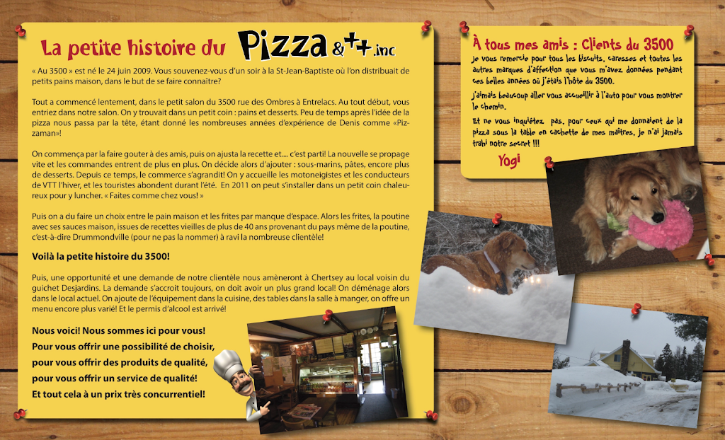 RestoPizza& ++ inc. | voisin au nord de essence Ultramar, 7320 QC-125, Chertsey, QC J0K 3K0, Canada | Phone: (450) 882-2121