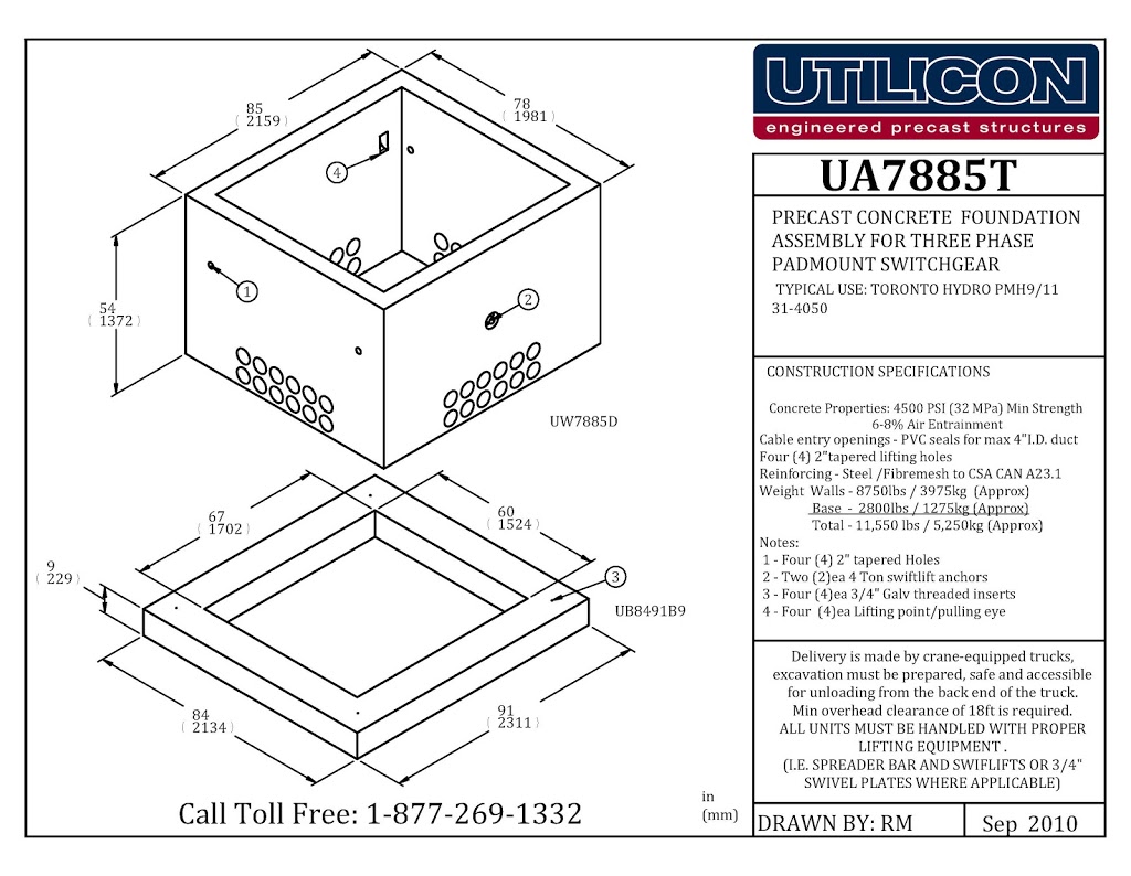Utilicon Engineered Precast Structures | 285 Dissette St, Bradford, ON L3Z 3G9, Canada | Phone: (905) 778-8400