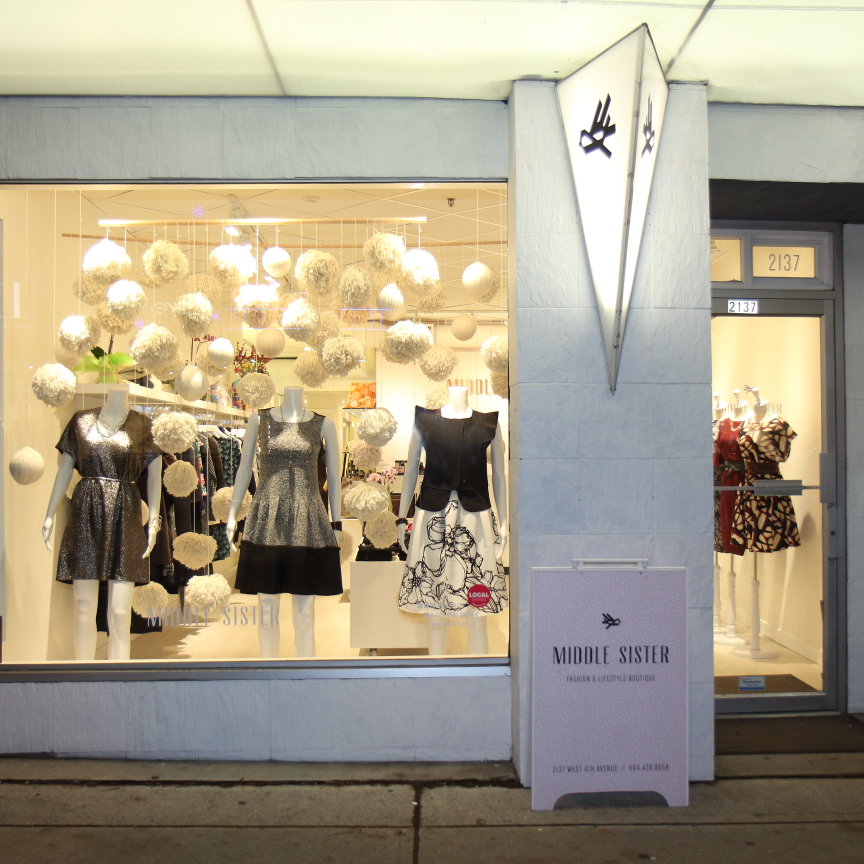 Middle Sister Boutique | 2137 W 4th Ave, Vancouver, BC V6K 1N7, Canada | Phone: (604) 428-8658