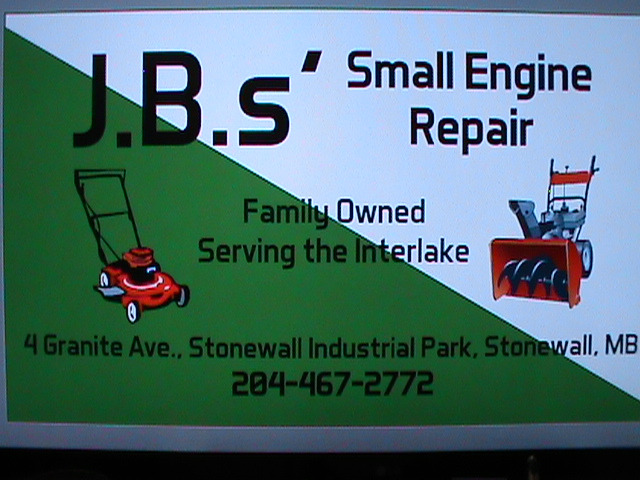 J.B.s Small Engine Repair | 4 Granite Ave, Stonewall, MB R0C 2Z0, Canada | Phone: (204) 467-2772