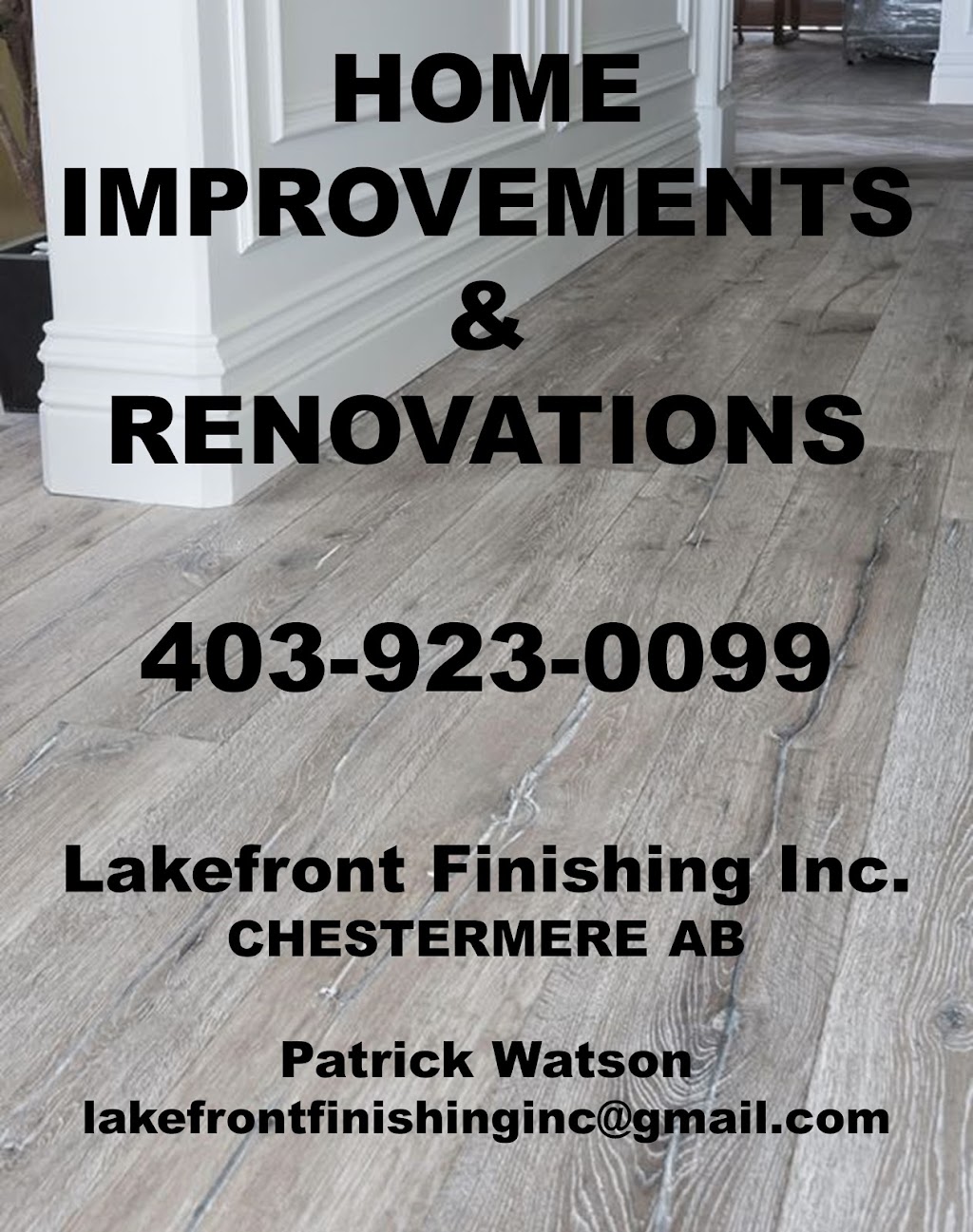 Lakefront Finishing Inc. | 190 Westchester Cove, Chestermere, AB T1X 1C9, Canada | Phone: (403) 923-0099