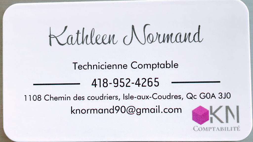 Kathleen Normand technicienne comptable | 1108 Chemin des Coudriers, Saint-Bernard-sur-Mer, QC G0A 3J0, Canada | Phone: (418) 952-4265
