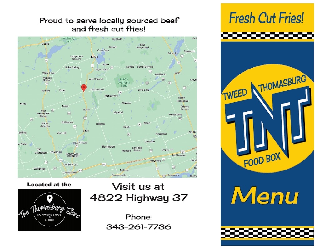 TNT Foodbox | 4822 ON-37, Thomasburg, ON K0K 3H0, Canada | Phone: (343) 261-7736