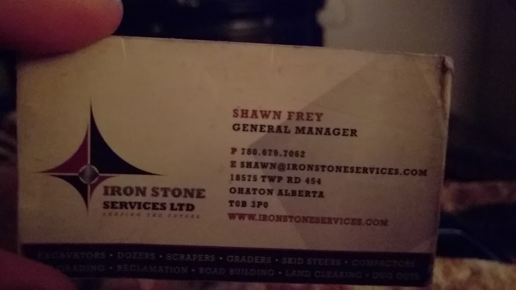 Iron Stone Services Ltd | 18575 Township Rd 454, Ohaton, AB T0B 3P0, Canada | Phone: (780) 679-7062