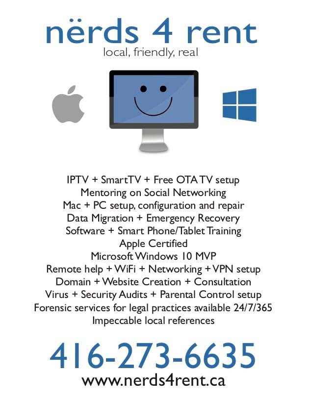 nerds4rent | 2327 Queen St E, Toronto, ON M4E 1G7, Canada | Phone: (416) 273-6635