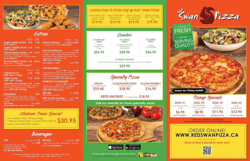 Red Swan Pizza | 4610 56 St Unit 104, Wetaskiwin, AB T9A 3M5, Canada | Phone: (780) 312-7484