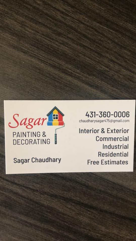 sagar painting and decorating | 96 Leahcrest Crescent, Winnipeg, MB R2P 1P3, Canada | Phone: (431) 360-0006