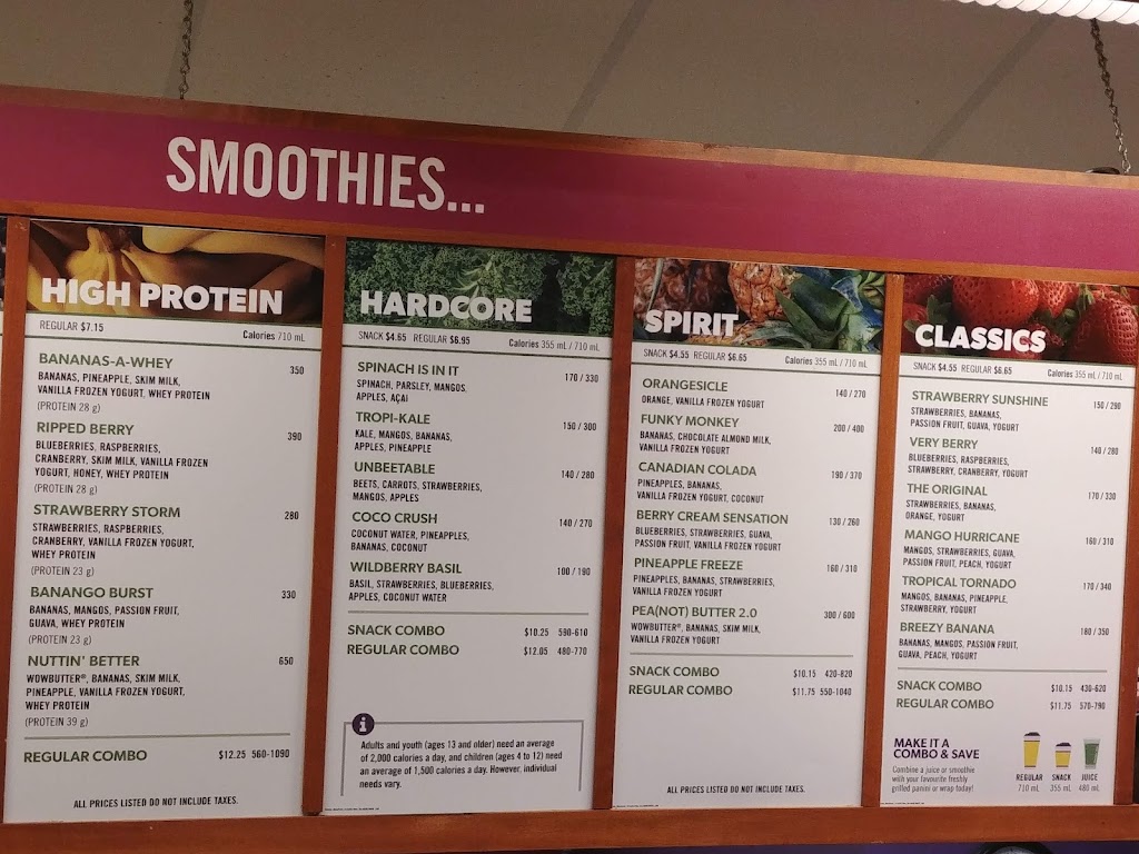 Booster Juice | Heritage Greene, 1791 Stone Church Rd E Unit #4006, Stoney Creek, ON L8J 0B4, Canada | Phone: (905) 560-9444