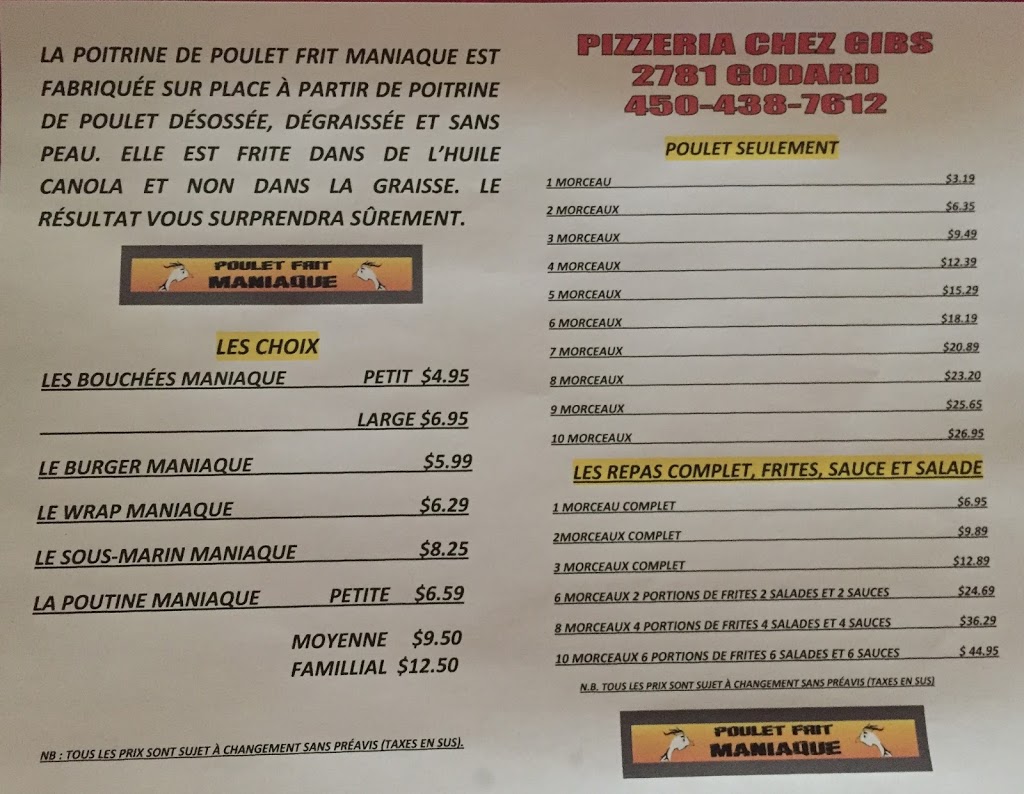 Chez Gibs | 2781 Rue Godard, Sainte-Sophie, QC J5J 2T4, Canada | Phone: (450) 438-7612