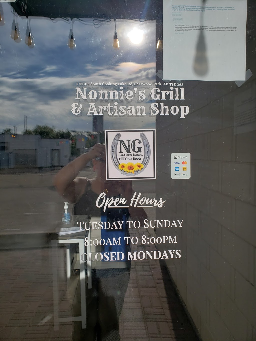 Nonnie’s Grill and Artisan Shop | 22106 S Cooking Lake Rd suite 2, Sherwood Park, AB T8E 1J1, Canada | Phone: (780) 297-8856