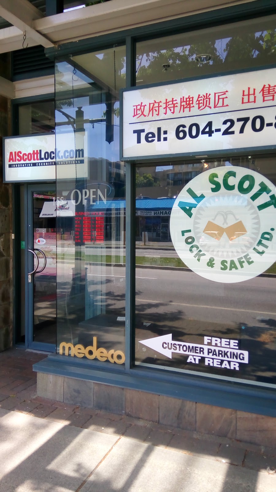 Al Scott Lock & Safe | 5951 Minoru Blvd #155, Richmond, BC V6X 1A3, Canada | Phone: (604) 581-5000