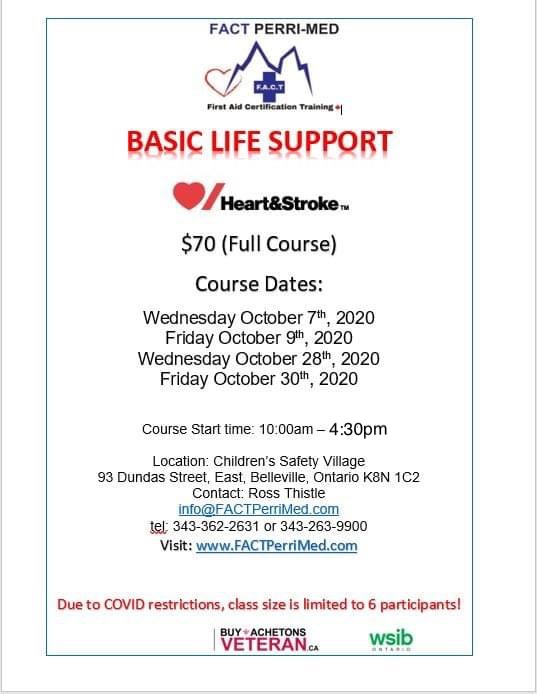 FACT Perri-Med First Aid Certification Training | Office Only, 181 Power Rd, Shannonville, ON K0K 3A0, Canada | Phone: (343) 263-9900