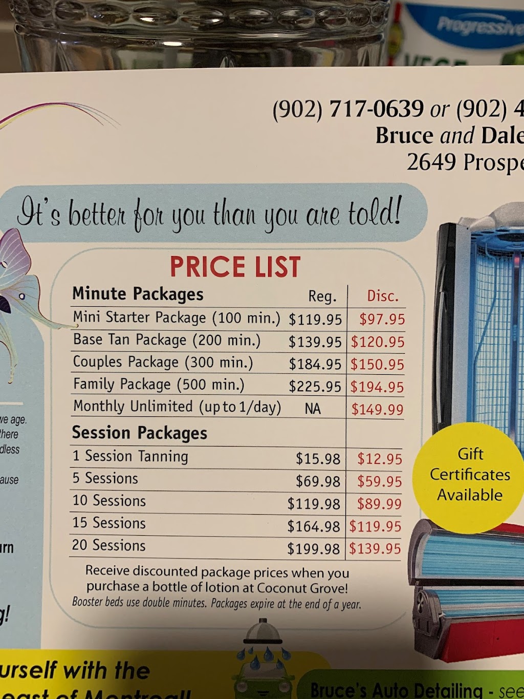 Coconut Grove Tanning | 2649 Prospect Rd, Whites Lake, NS B3T 1V6, Canada | Phone: (902) 717-0639