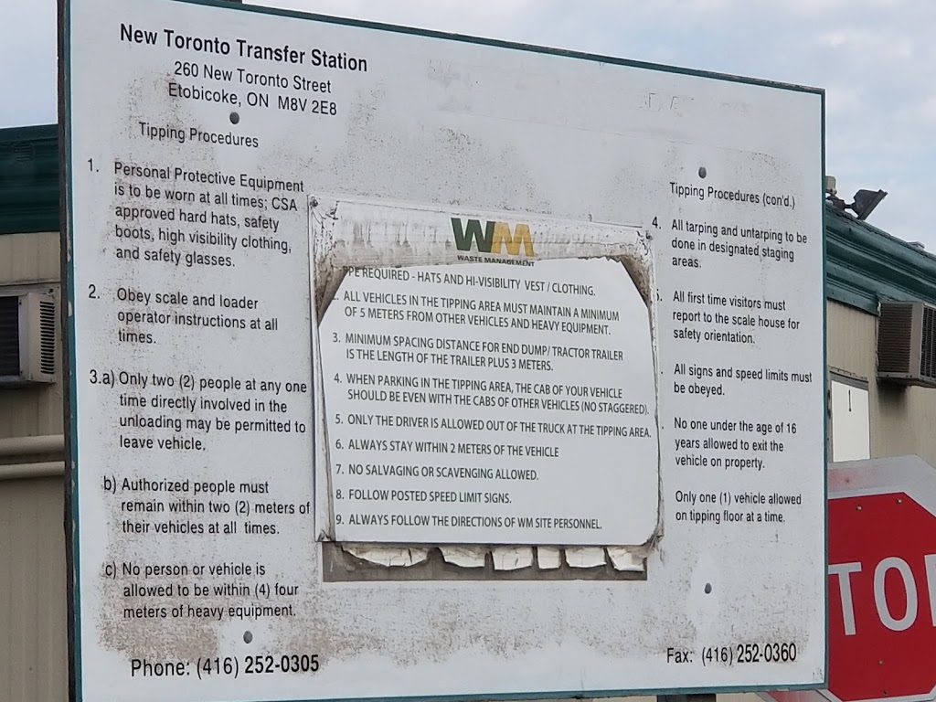 Waste Management - Etobicoke Transfer Station | 260 New Toronto St, Etobicoke, ON M8V 2E8, Canada | Phone: (416) 243-7000