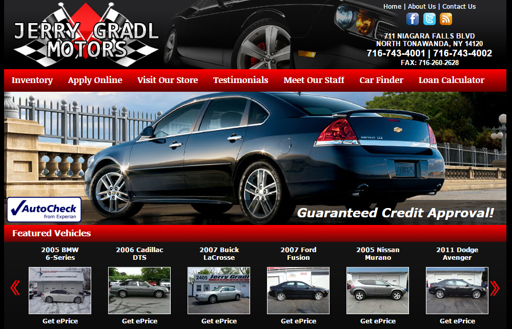 Jerry Gradl Motors Inc | 711 Niagara Falls Blvd, North Tonawanda, NY 14120, USA | Phone: (716) 743-4001