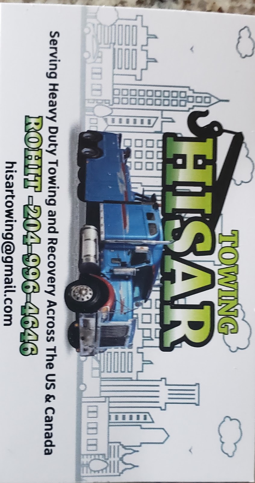 Hisar towing inc | Royal Mint Dr, Winnipeg, MB R2J 3Z1, Canada | Phone: (204) 996-4646