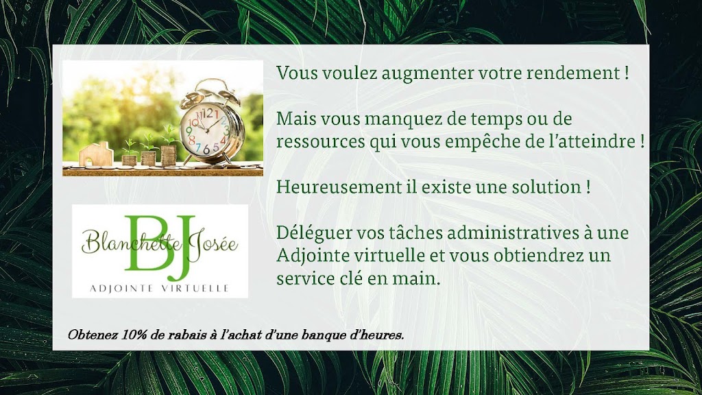 Blanchette Josée Adjointe Virtuelle | 1212 Rue Roussel, Repentigny, QC J5Y 3M5, Canada | Phone: (514) 942-4100