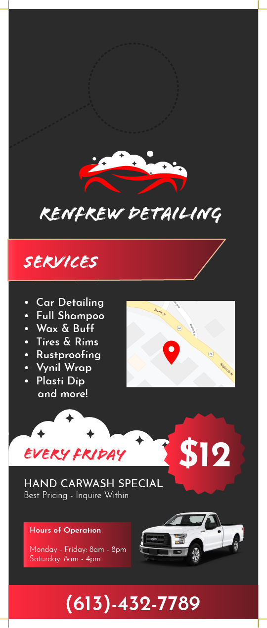 Renfrew Detailing & Tire Services | 104 Raglan St N #3, Renfrew, ON K7V 1N6, Canada | Phone: (613) 432-7789