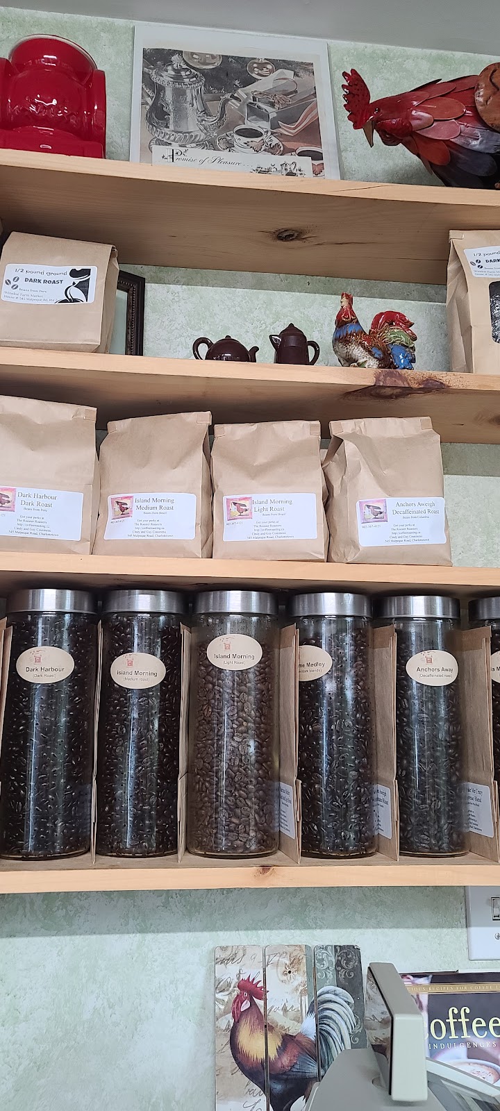 The Rooster Roasters | 545 Malpeque Rd, Charlottetown, PE C1E 1Z2, Canada | Phone: (902) 367-7851
