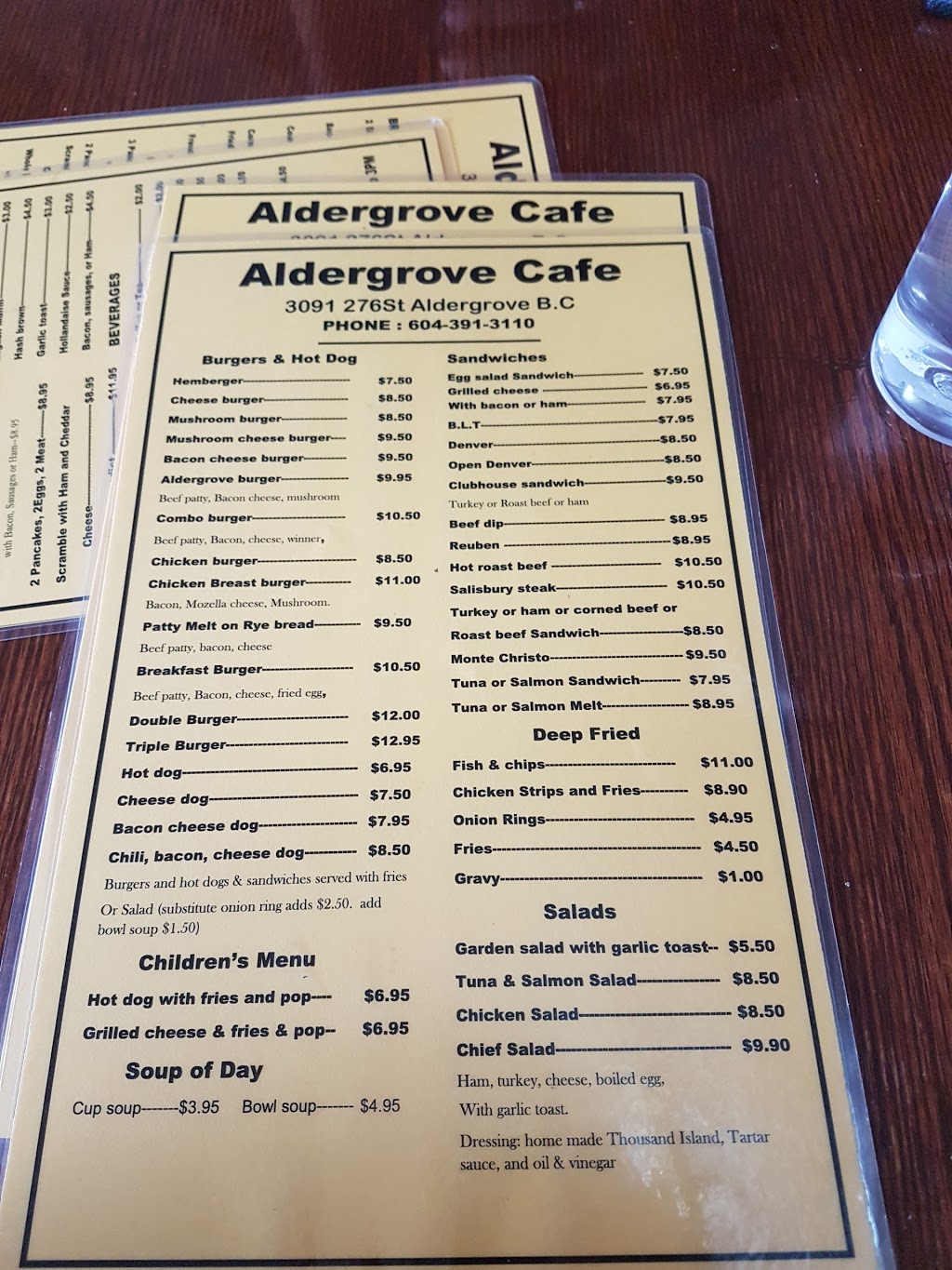 Aldergrove Cafe | 3091 276 St, Aldergrove, BC V4W 3L4, Canada | Phone: (604) 381-3110