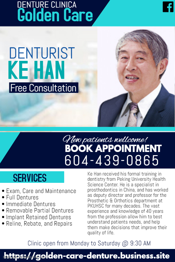 Golden Care Denture Clinic | 2957 Kingsway, Vancouver, BC V5R 5J4, Canada | Phone: (604) 439-0865