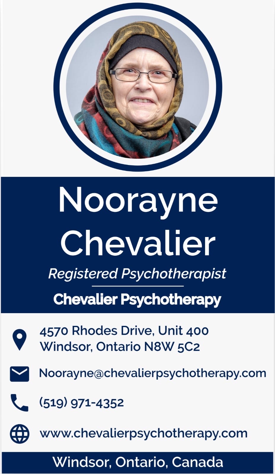 Chevalier Psychotherapy | 4570 Rhodes Dr #400, Windsor, ON N8W 5C2, Canada | Phone: (519) 971-4352