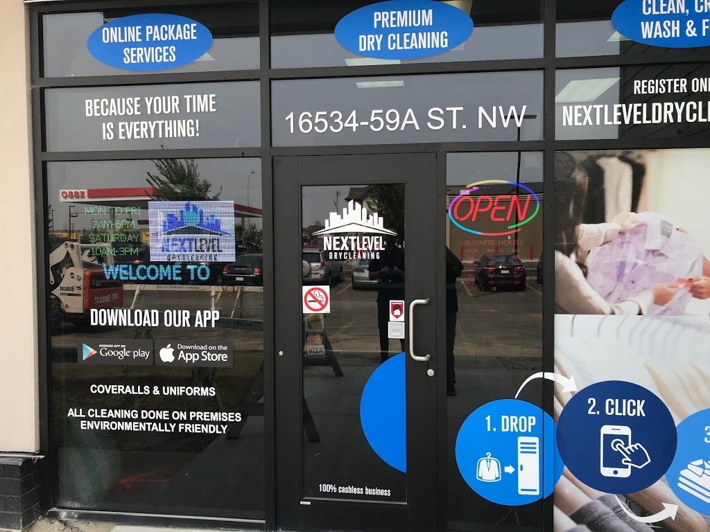 NextLevel Drycleaners | 16534 59a St NW, Edmonton, AB T5Y 3S9, Canada | Phone: (780) 244-4515