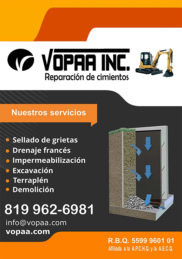 VOPAA INC. | 1812 QC-309, Notre-Dame-de-la-Salette, QC J0X 2L0, Canada | Phone: (819) 962-6981