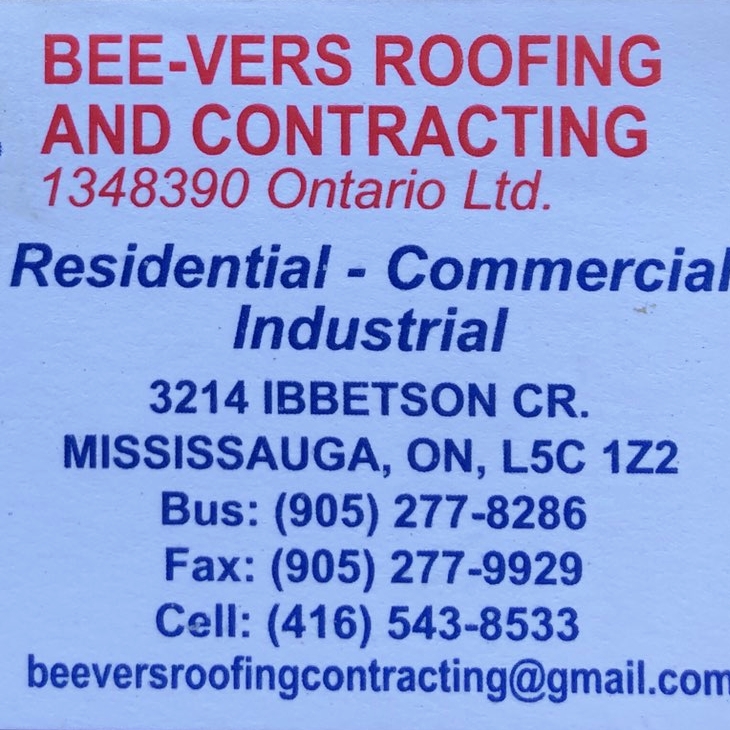 Bee-vers roofing and contracting | roofing contractor | 3214 Ibbetson Crescent, Mississauga, ON L5C 1Z2, Canada | 4165438533 OR +1 416-543-8533