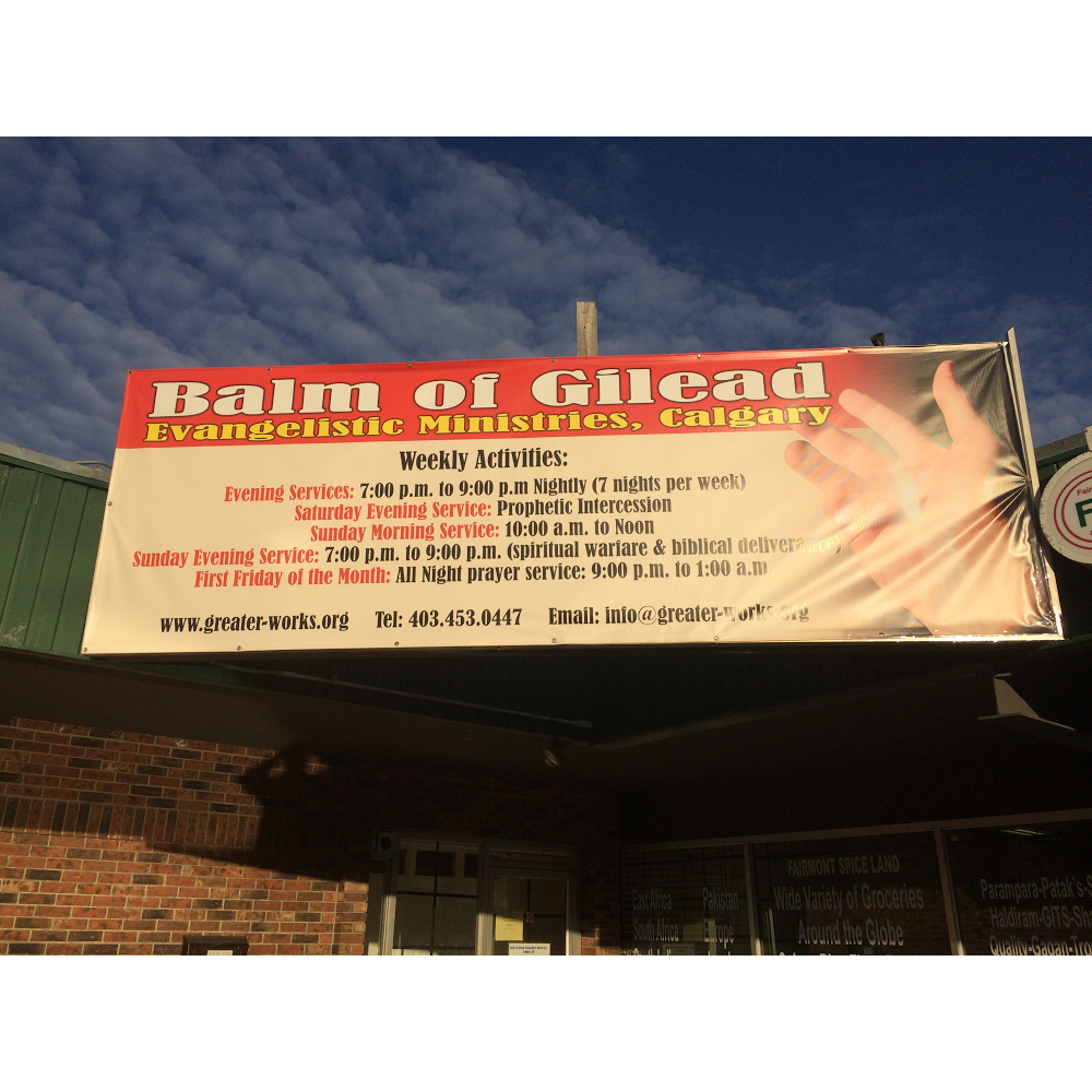 Balm of Gilead Evangelistic Ministries | 7640 Fairmount Dr SE #2, Calgary, AB T2H 0X9, Canada | Phone: (403) 453-0447