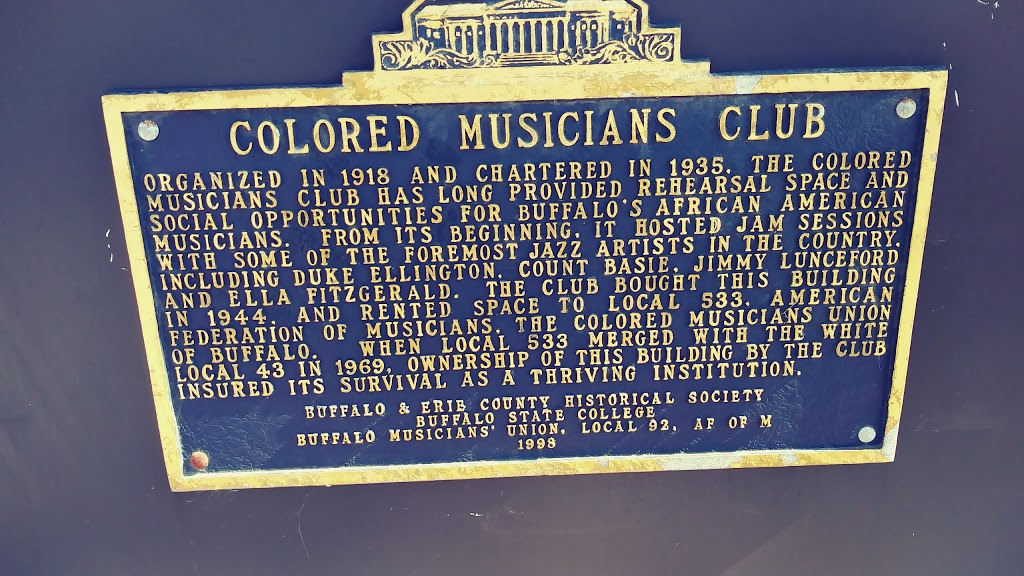 Colored Musicians Club of Buffalo NY Inc | 145 Broadway, Buffalo, NY 14203, USA | Phone: (716) 855-9383