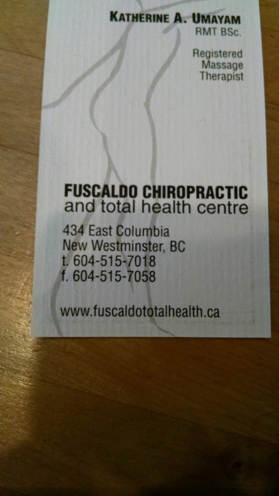 Fuscaldo Chiropractic & Total | 434 E Columbia St, New Westminster, BC V3L 3W9, Canada | Phone: (604) 515-7018