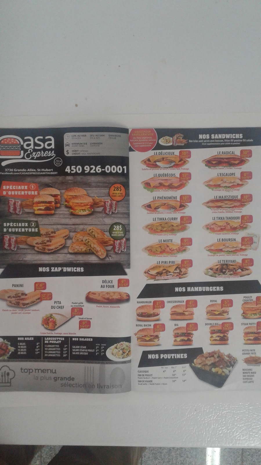 Casa Express | 3736 Grande Allée, Saint-Hubert, QC J4T 2V2, Canada | Phone: (450) 926-0001