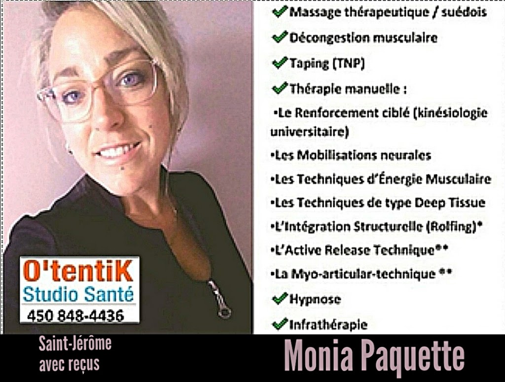 OtentiK Studio Santé | 905 Boul. St.-Antoine, Saint-Jérôme, QC J7Z 3C6, Canada | Phone: (450) 848-4436
