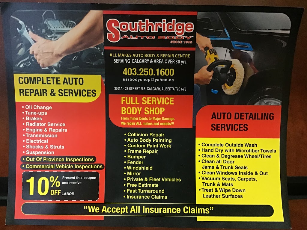 Southridge Auto Repair Centre (1985) Ltd | 3501A 23 St NE #105, Calgary, AB T2E 6V8, Canada | Phone: (403) 250-1600