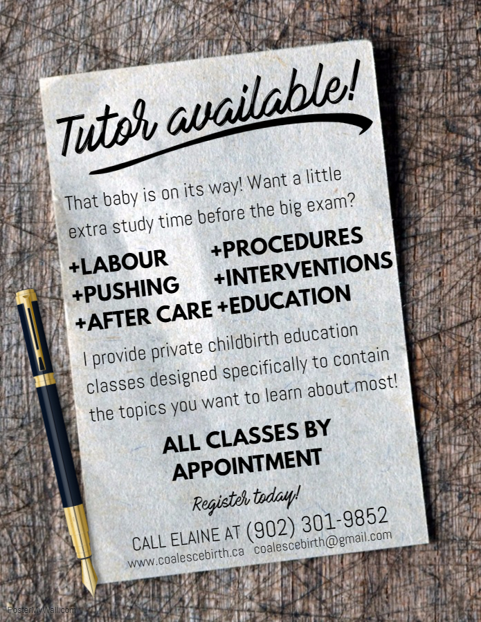 Coalesce Birth Services | 44 Gristmill Ct, Halifax, NS B3M 0B9, Canada | Phone: (902) 301-9852