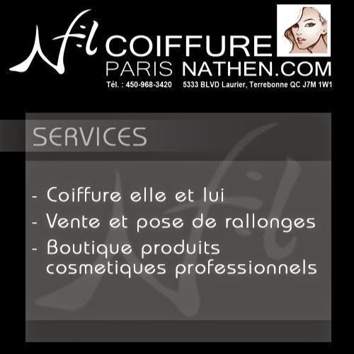 Coiffure Paris Nathen | 174-5333 Boulevard Laurier, Terrebonne, QC J7M 1W1, Canada | Phone: (450) 968-3420