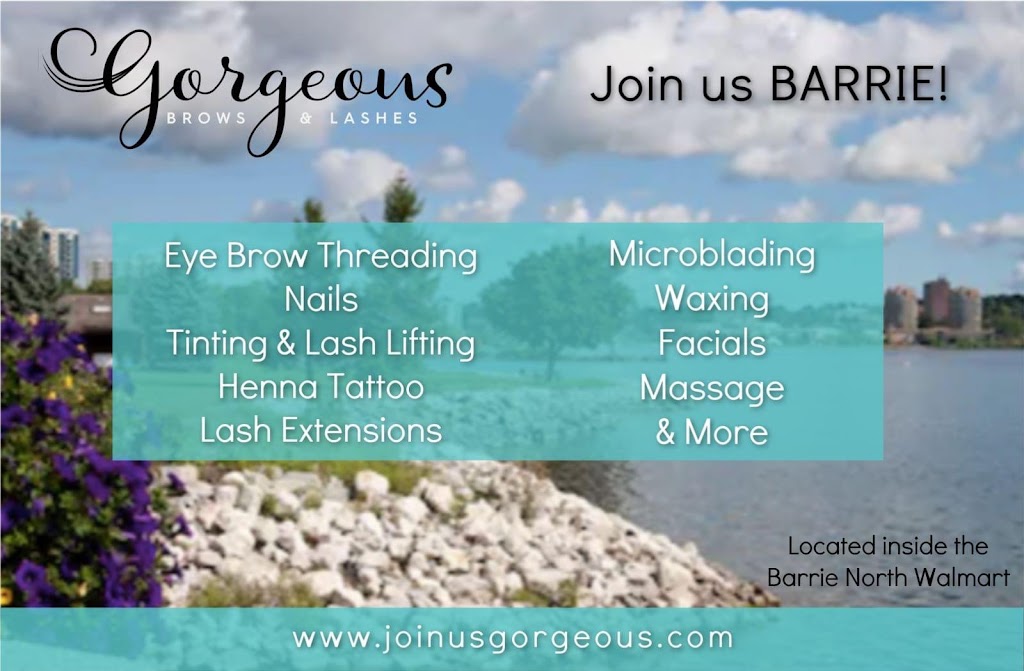 Gorgeous - Brows & Lashes | Gorgeous - Brows & Lashes is located inside Walmart, 450 Bayfield St, Barrie, ON L4M 5A2, Canada | Phone: (705) 733-9559