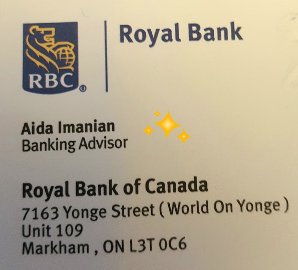 RBC Royal Bank | 7163 Yonge St Unit 109, Markham, ON L3T 0C6, Canada | Phone: (905) 881-4920