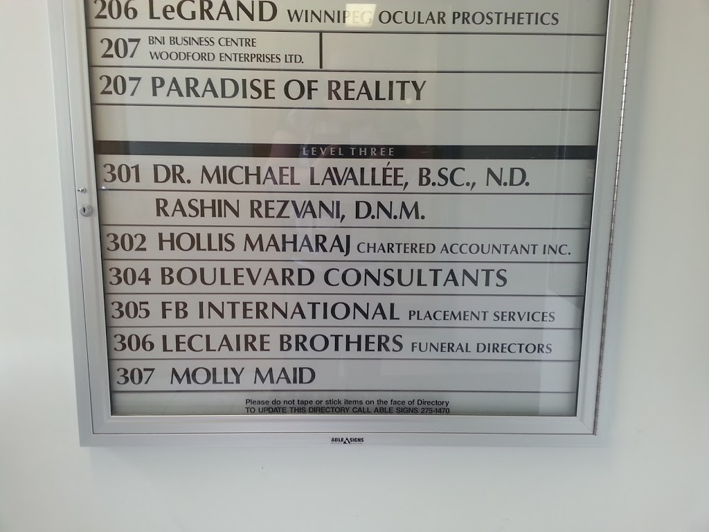 Michael Lavallee, B.Sc., N.D. | 475 Provencher Blvd #301, Winnipeg, MB R2J 4A7, Canada | Phone: (204) 253-1235