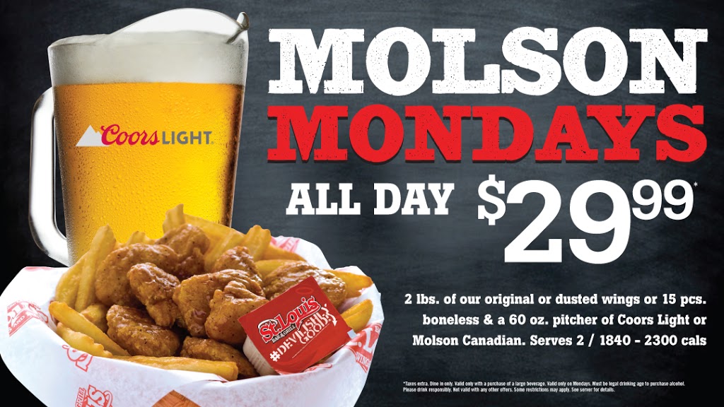 St. Louis Bar & Grill | 685 University Ave Building 1, Orillia, ON L3V 8K8, Canada | Phone: (705) 259-9464