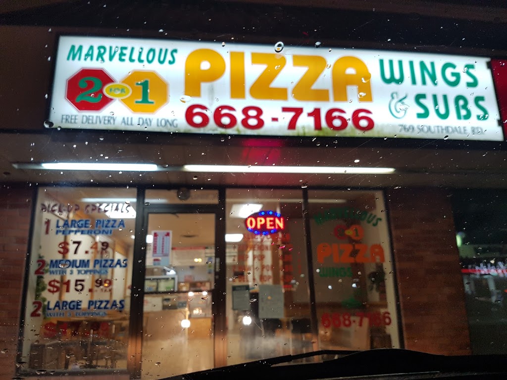 Marvellous 2 For 1 Pizza & Wings | 769 Southdale Rd E, London, ON N6E 3B9, Canada | Phone: (519) 668-7166