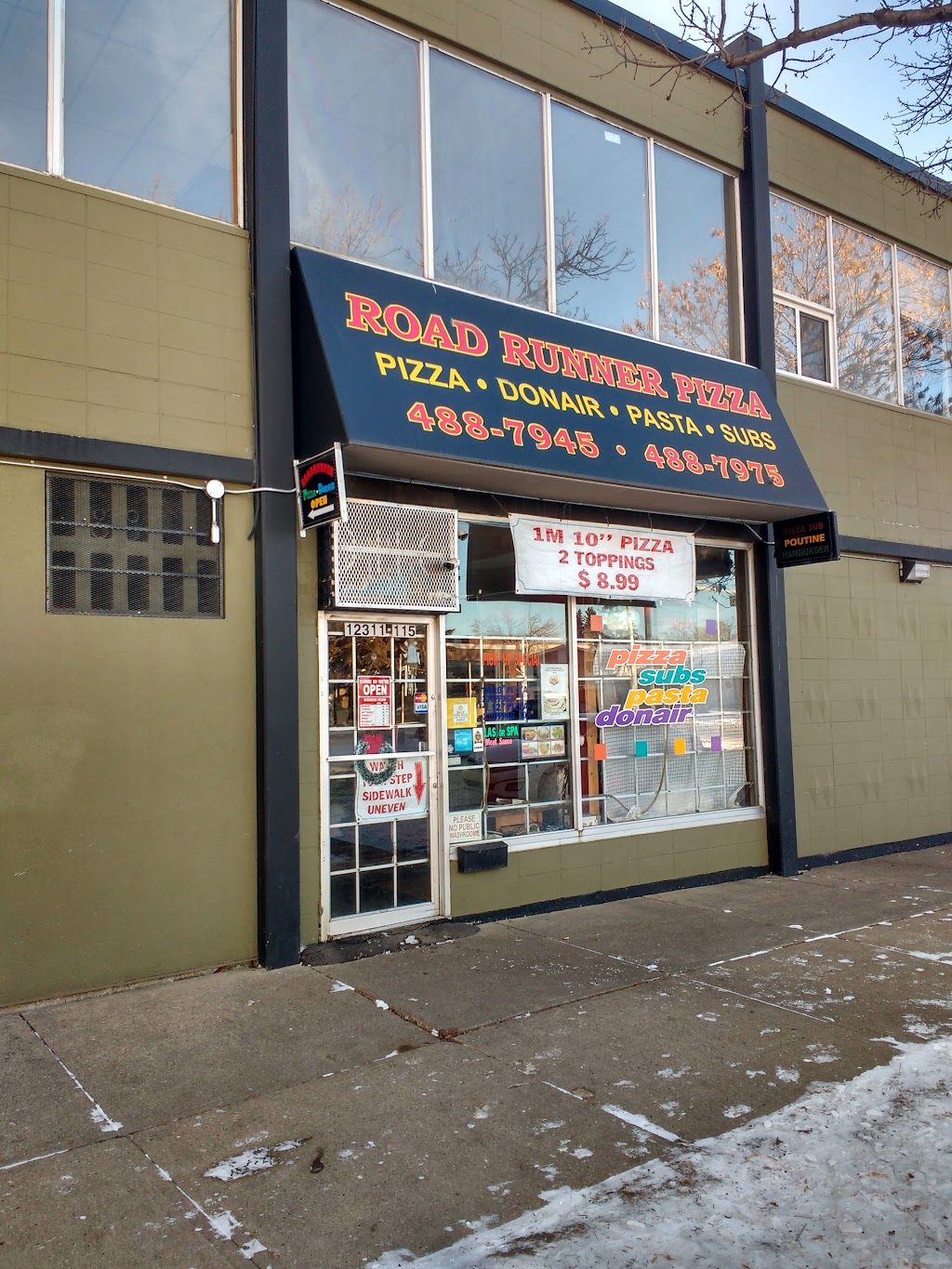 Roadrunner Pizza Donair | 12311 115 Ave NW, Edmonton, AB T5M 2Z8, Canada | Phone: (780) 488-7945